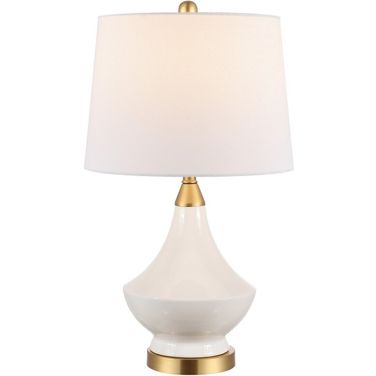 Marlowe Glass Table Lamp Set of 2 in White