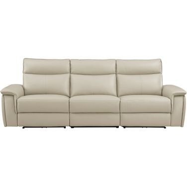 Maroni Power Double Reclining Sofa with Power Headrests In Taupe