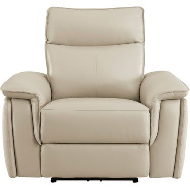 Maroni White Power Recliner With Power Headrest