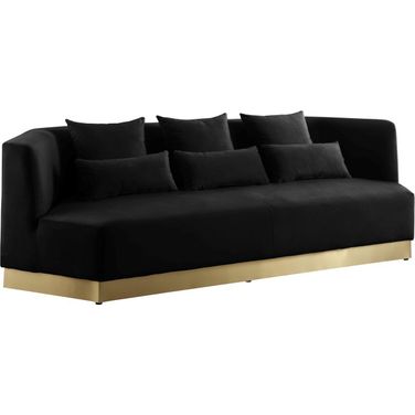 Marquis Velvet Sofa In Black