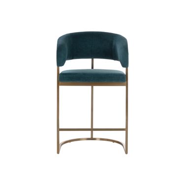 Marris Counter Stool In Gold and Danny Teal