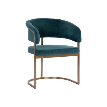 Marris Dining Armchair In Gold and Danny Teal