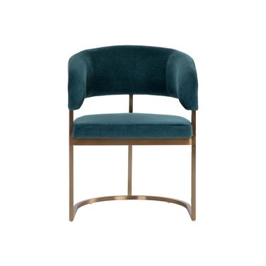 Marris Dining Armchair In Gold and Danny Teal