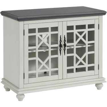 Martin Svensson Home Elegant Small Spaces Tv Stand In White With Grey Top