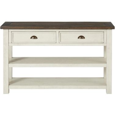 Martin Svensson Home Monterey Sofa Console Table In Cream White And Brown