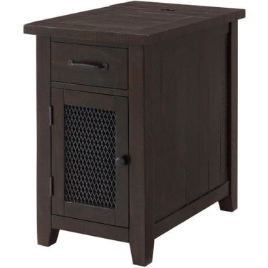 Martin Svensson Home Rustic Chairside Table With Power In Espresso