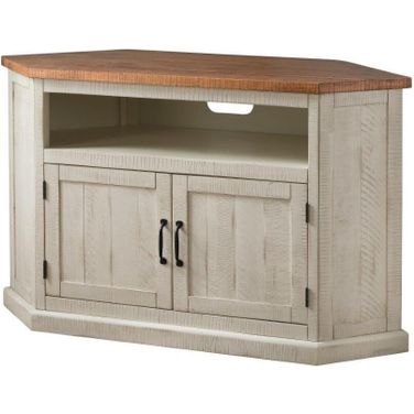 Martin Svensson Home Rustic Tv Stand In Antique White And Honey