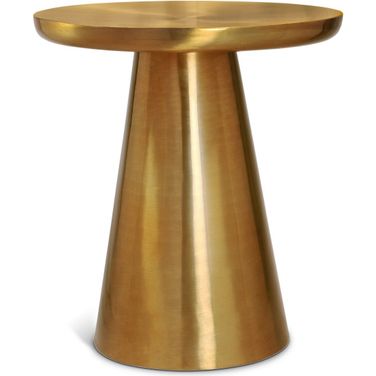 Martini End Table In Brushed Gold