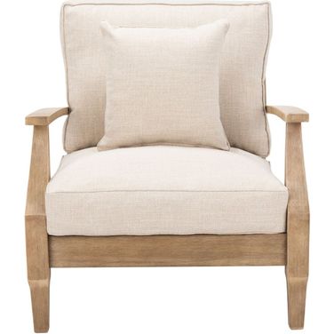 Martinique Wood Patio Armchair In Natural