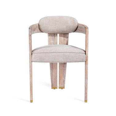 Maryl Dining Chair In Cream Linen
