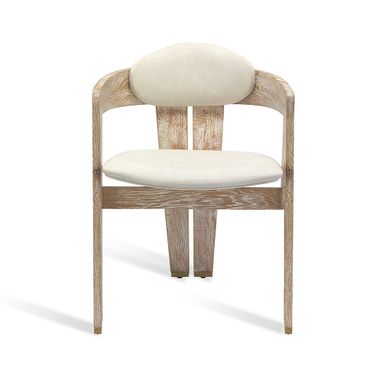 Maryl Dining Chair In White Wash
