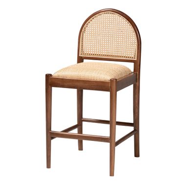 Maryland Wood Counter Stool In Walnut Brown