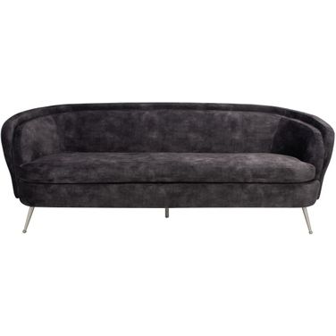Maryssa Curved Back Sofa In Charcoal Grey