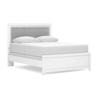 Marzoni Queen Upholstered Panel Bed In White