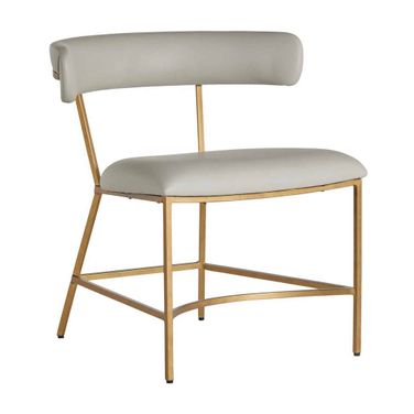 Mason Dining Chair In Grey and Antique Gold