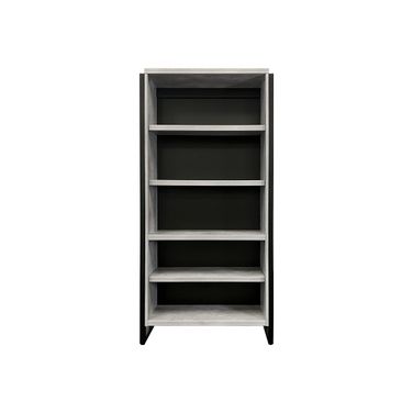 Mason Open Wood Laminate Bookcase In Concrete Gray