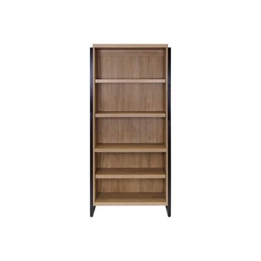 Mason Open Wood Laminate Bookcase In Light Brown