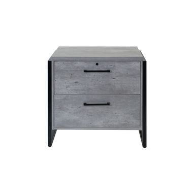 Mason Wood Laminate Lateral File Drawer In Concrete Gray