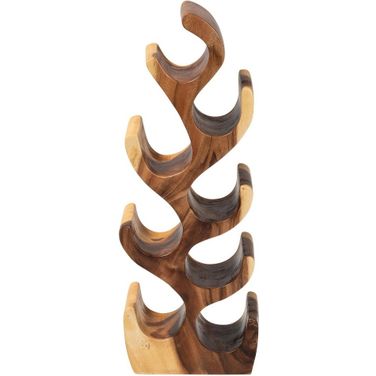 Matana Suar Wood Wine Rack In Natural