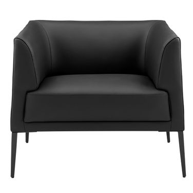 Matias Lounge Chair In Black Leatherette