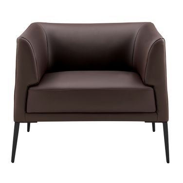 Matias Lounge Chair In Brown Leatherette