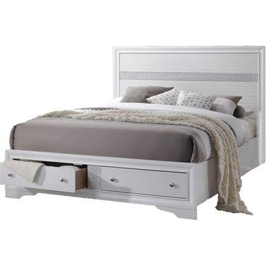 Matrix Full Storage Bed In White