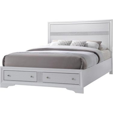 Matrix Queen Bed In White
