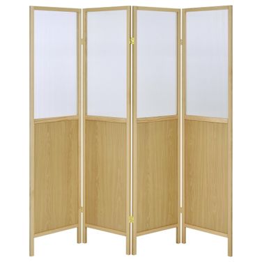 Mattison 4-Panel Room Divider Folding Shoji Screen In Natural