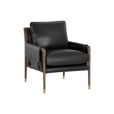 Mauti Armchair In Distressed Brown and Cortina Black