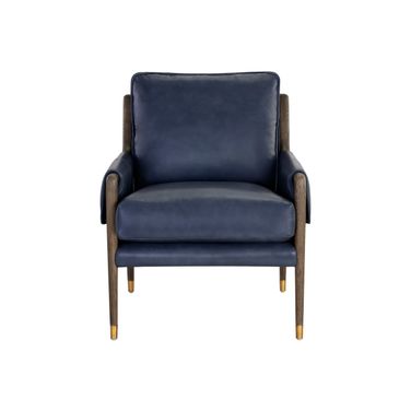 Mauti Armchair In Distressed Brown and Cortina Ink