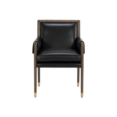 Mauti Dining Armchair In Distressed Brown and Cortina Black