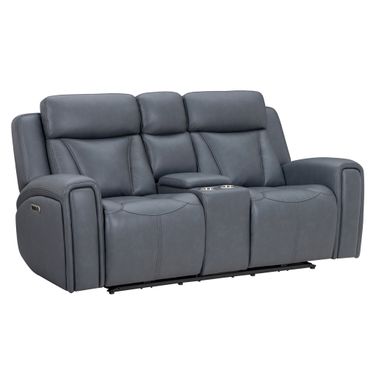 Maveric Power Zero Gravity Console Loveseat with Adjustable Headrests In Bette Lapis