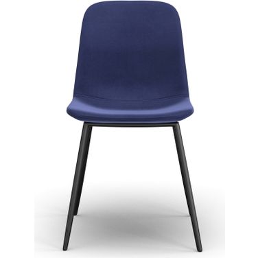 Max Velvet Side Chairs Set of 2 In Sapphire Blue