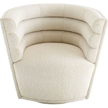 Maxime Club Swivel Chair In Olympus Oatmeal