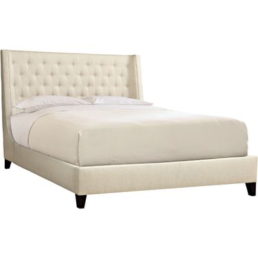 Maxime King Shelter Bed with Button Panel Headboard