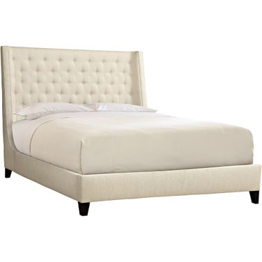 Maxime Queen Shelter Bed with Tall Button Panel Headboard - 68.5"