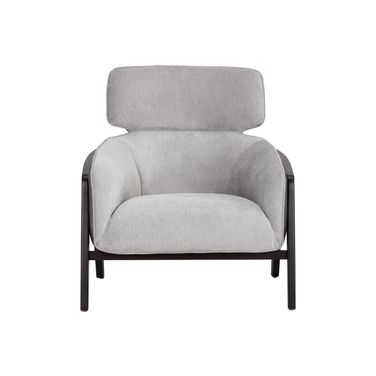 Maximus Lounge Chair In Polo Club Stone and Overcast Grey