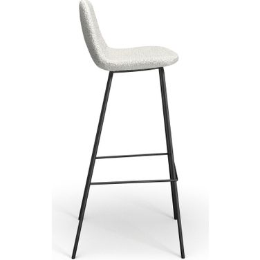 Maxine Boucle Bar Height Stools Set of 2 In White