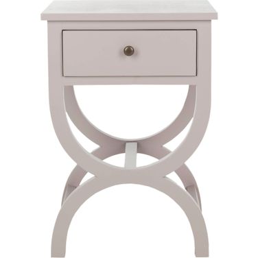 Maxine Quartz Grey Accent Table with Storage Drawer