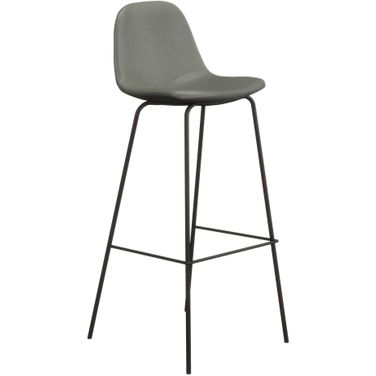 Maxine Vegan Leather Bar Height Stools Set of 2 In Slate