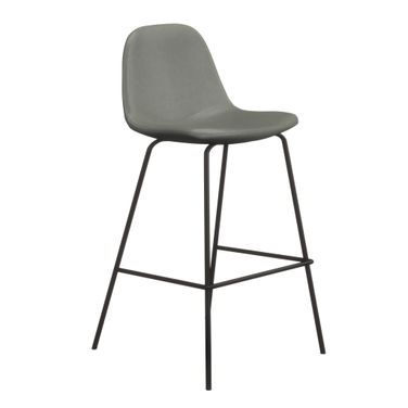 Maxine Vegan Leather Counter Height Stools Set of 2 In Slate