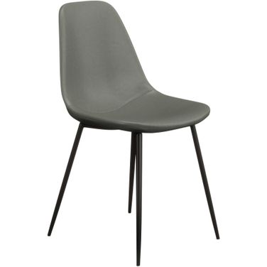 Maxine Vegan Leather Side Chairs Set of 2 In Slate