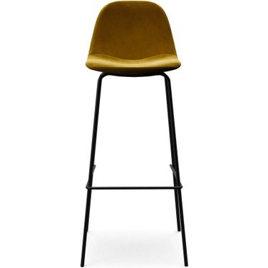 Maxine Velvet Bar Height Stools Set of 2 In Gold