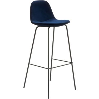 Maxine Velvet Bar Height Stools Set of 2 In Ink