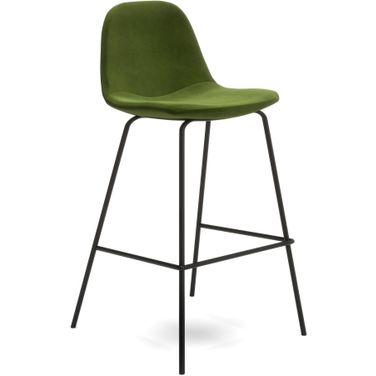 Maxine Velvet Counter Height Stools Set of 2 In Forest