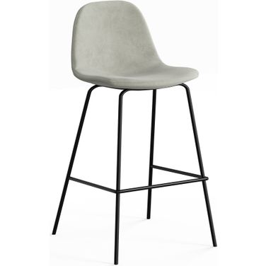 Maxine Velvet Counter Height Stools Set of 2 In Grey
