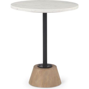 Maxwell Marble Top Pedestal Side Table