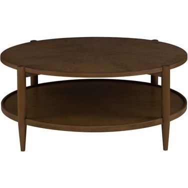 Maxwell Round Cocktail Table In Caramel