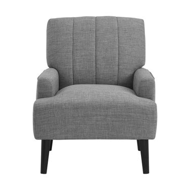 May Chair with Channel Back In Grey and Espresso