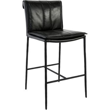 Mayer 26 Inch Counter Stool In Jet Black